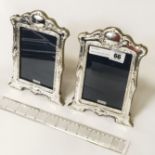 PAIR OF H/M SILVER GOTHIC STYLE PHOTO FRAMES - 21cm X 14cm