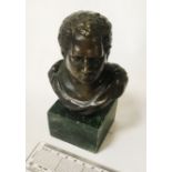 BRONZE MAN BUST - 14cm