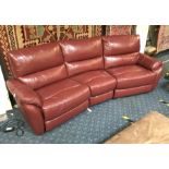FOUR SEATER CURVED SCS SOFA - POWER RECLINER