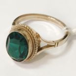 9 CT. GOLD GEMSTONE RING - SIZE L