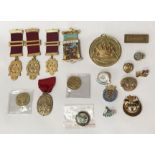 COLLECTION OF VARIOUS MASONIC JEWELS