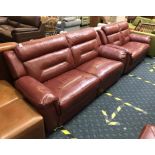 ASHLEY MANOR SUITE WITH STORAGE FOOTSTOOL - TERRACOTTA LEATHER