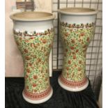 TWO ORIENTAL VASES - 67CM HEIGHT