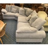 ASHLEY MANOR LARGE GREY FABRIC CORNER SOFA