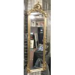 GILT WOOD PIER MIRROR - 175 CMS X 55 CMS