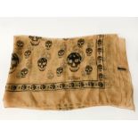 ALEXANDER MCQUEEN SILK SKULL SCARF - A / F