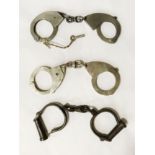 3 SETS OF HANDCUFFS