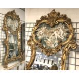 ORNATE REPRODUCTION MIRROR WITH CHERUBS TO THE TOP - 150 CMS X 70 CMS