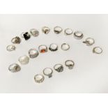 QTY OF SILVER RINGS - ALL SILVER - ALL NEW