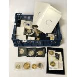 QTY OF COMMEMORATIVE COINS & OTHERS