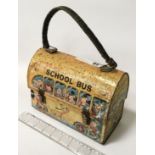 WALT DISNEY SCHOOL BUS TIN PLATE LUNCH BOX