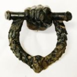 GEORGIAN CAST IRON DOOR KNOCKER