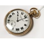 GOLD PLATED POCKET WATCH BY CAMERER CUSS