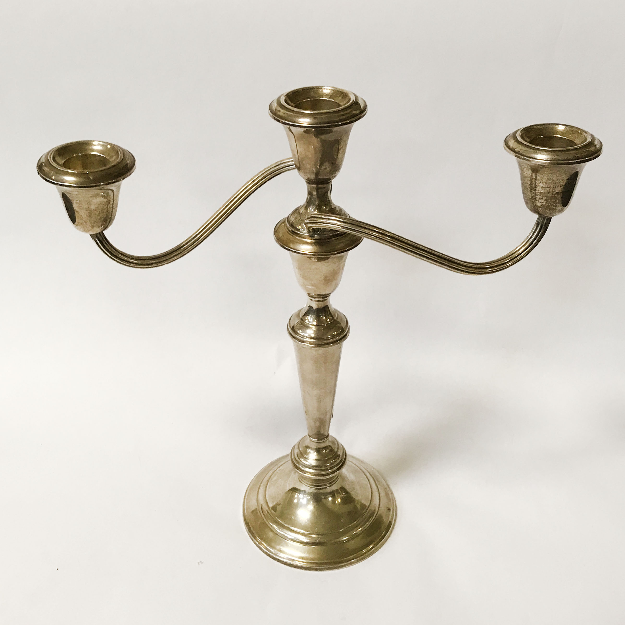 STERLING SILVER CANDELABRA - 29 CMS