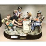 CAPO DI MONTE GROUP - CARD PLAYERS - 45 CMS X 30 CMS