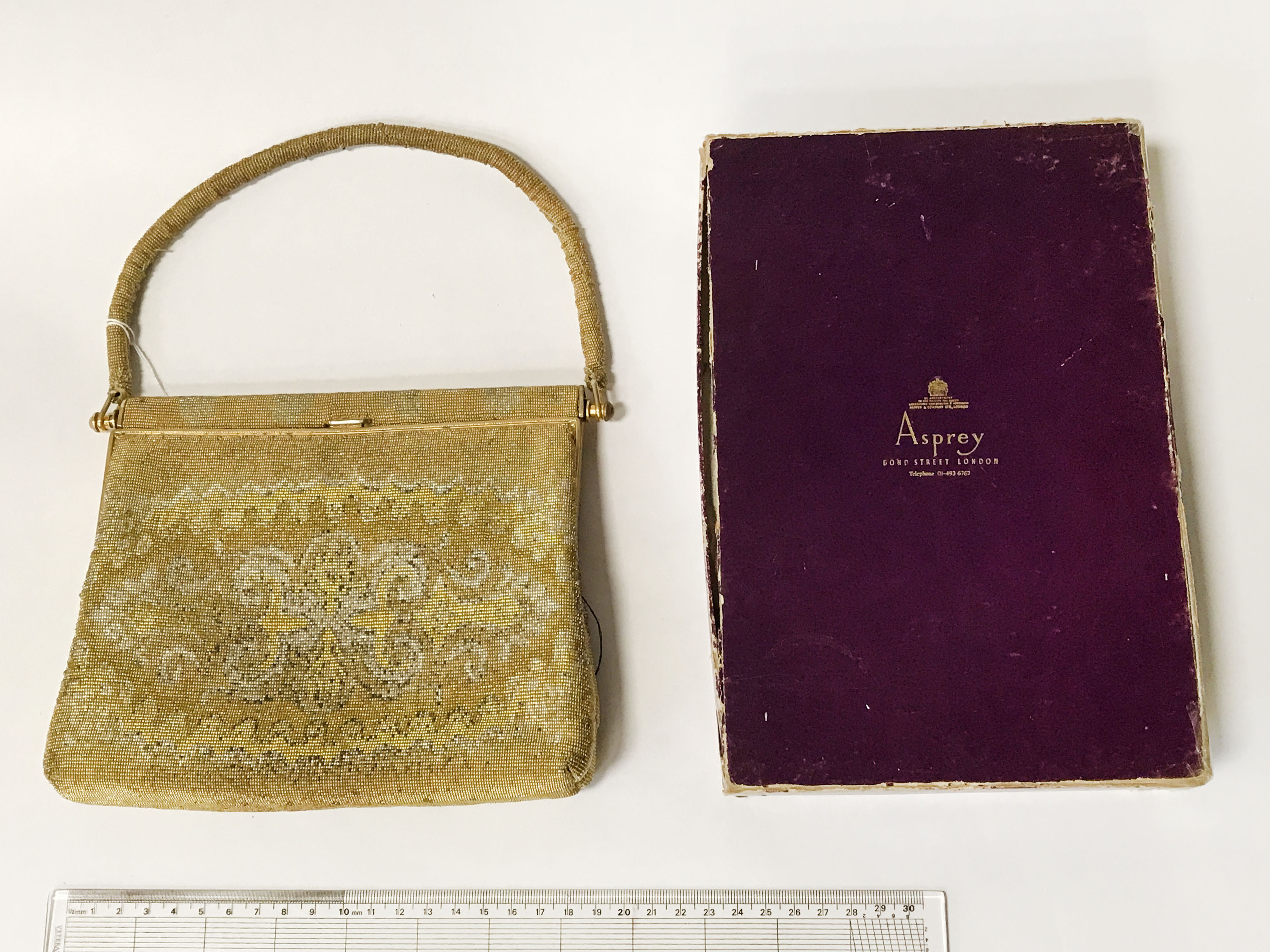 VINTAGE ASPREY CLUTCH BAG IN BOX