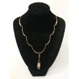 9 CT. GOLD OPAL NECKLACE - 18 grams