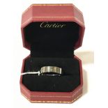 WITHDRAWN! 18CT WHITE GOLD RING - SIZE S