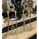 PAIR BRASS EASELS - 52 CMS