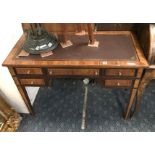 LEATHER TOP WRITING DESK