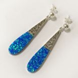 STERLING SILVER OPAL EARRINGS