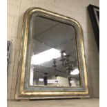 SMALL GILT & PAINTED MIRROR - 60 CMS X 48 CMS