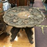 CARVED BENARES TABLE