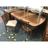 MCINTOSH TEAK TABLE & 4 MCINTOSH TEAK CHAIRS