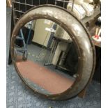 ROUND INDUSTRIAL STYLE METAL MIRROR - 90 CMS (D)