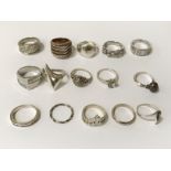 COLLECTION OF SILVER RINGS