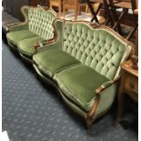 PAIR OF FRENCH STYLE TWO SEATER SOFAS