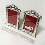 PAIR HM SILVER PHOTO FRAMES - 20 CMS X 15 CMS