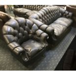 GLADSTONE 3 SEATER CHESTERFIELD SOFA & ARMCHAIR