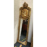 GILT WOOD LADY MIRROR