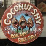 ROUND WOOD FAIRGROUND SIGN