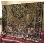 ANTIQUE PERSIAN HAND KNOTTED CARPET - 348 X 250 CMS