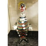 MURANO GLASS CLOWN DECANTER - 33 CMS HEIGHT - SOME FINGERS MISSING