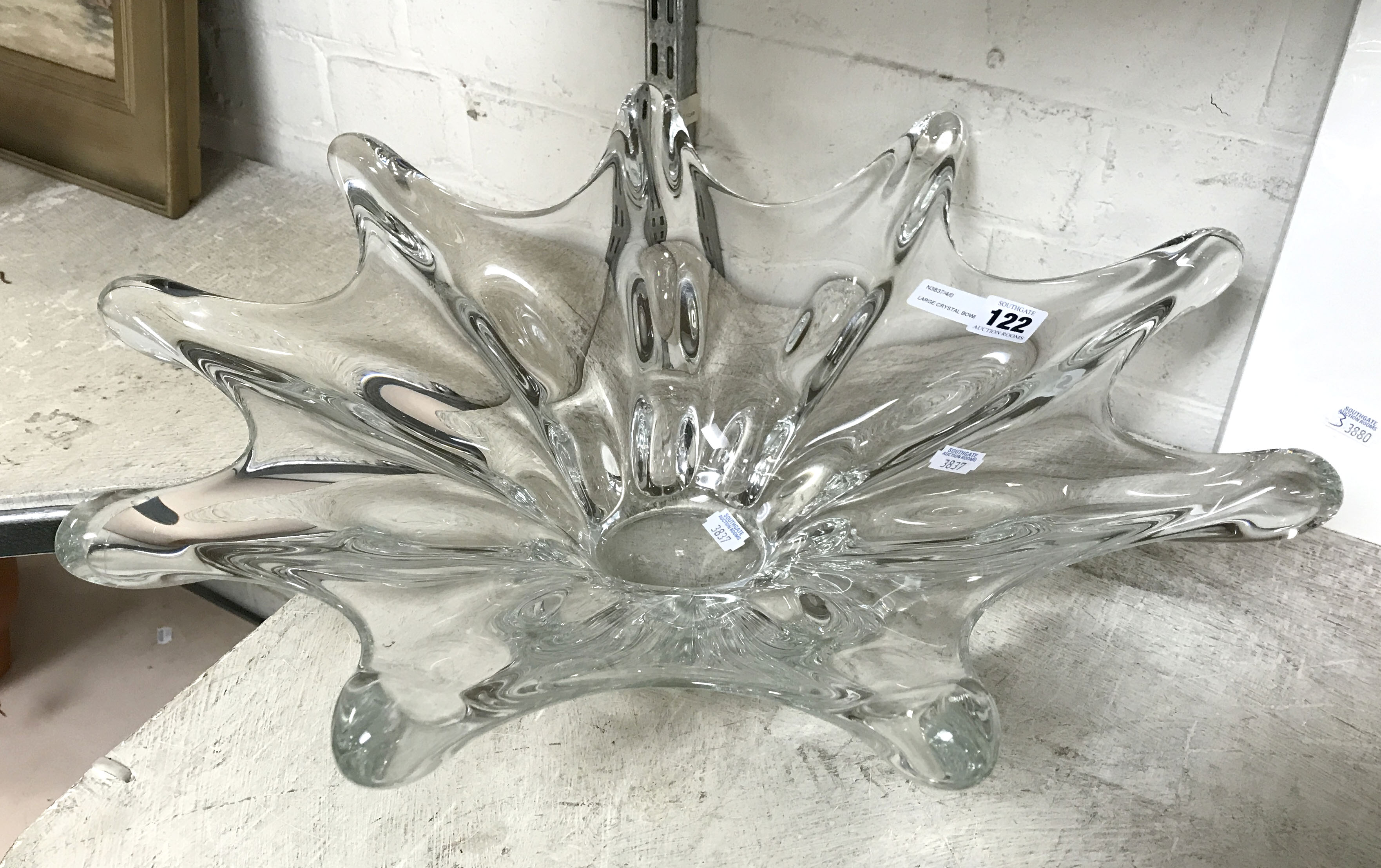 LARGE CRYSTAL BOWL - 16 CMS HEIGHT & 48 CMS WIDTH