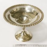 STERLING SILVER COMPORT - 12 CMS DIAMETER & 12 CMS HEIGHT