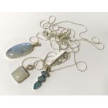 STERLING SILVER GEMSTONE PENDANTS