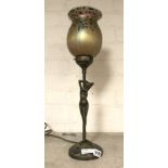 BRONZE GIRL LAMP - 47 CMS HEIGHT