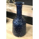 BLUE ART GLASS VASE