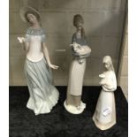 TWO LLADRO FIGURES & OTHER - TALLEST 30 CMS