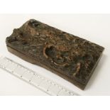 CHINESE INKSET IN CARVED BOX - 23 CMS X 12 CMS