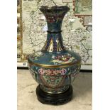 CLOISONNE VASE ON STAND - LATE19THC / EARLY 20THC - APPROX 30CMS HIGH