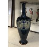 ROYAL DOULTON LAMBETH VASE - 39 CMS - REPAIR TO BASE SO A/F