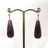 9CT GOLD TEARDROP GEMSTONE EARRINGS