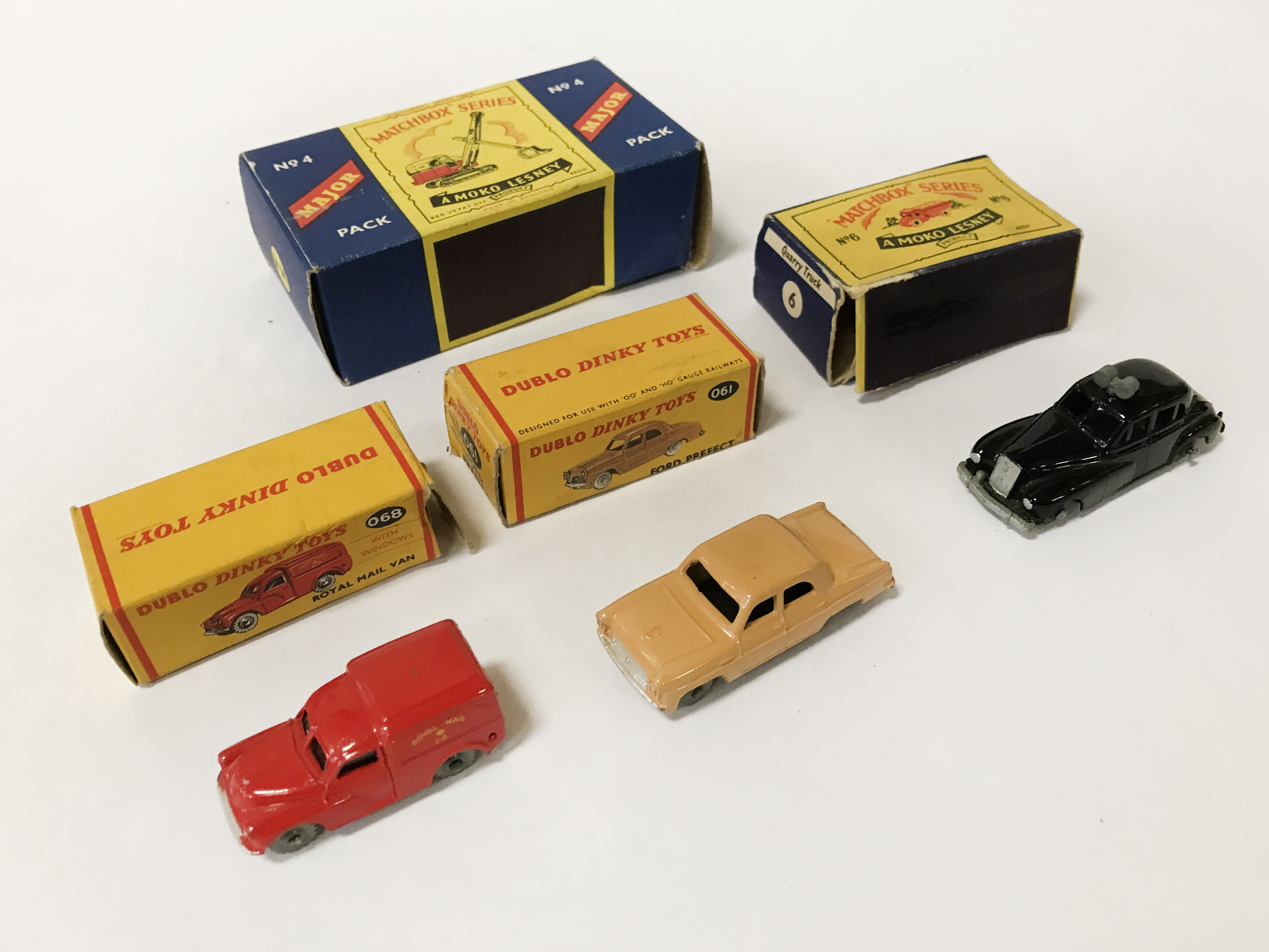 FOUR VINTAGE DINKY MATCHBOX TOYS