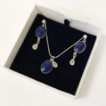 STERLING SILVER GEMSTONE SET EARRINGS & PENDANTS