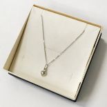 18CT WHITE GOLD CHAIN & PENDANT